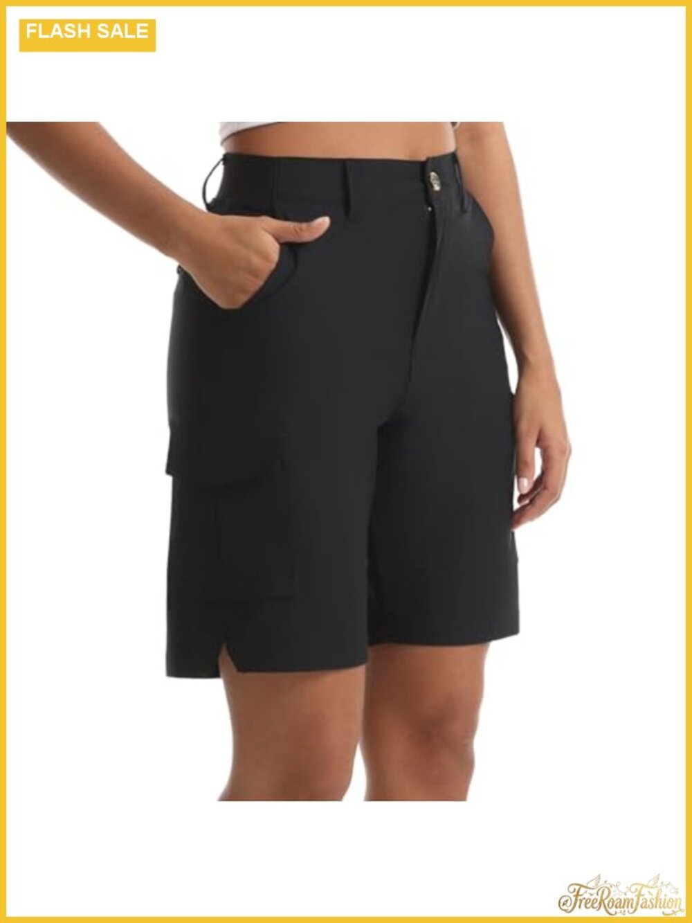 Women's Quick-Dry Lightweight Hiking Cargo Golf Shorts with 5 Pockets